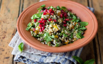 Pomegranate and Chickpea Pilaf