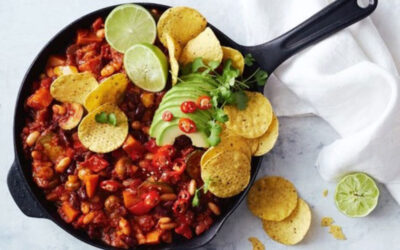 Vegan Chilli with rice or corn/nacho chips