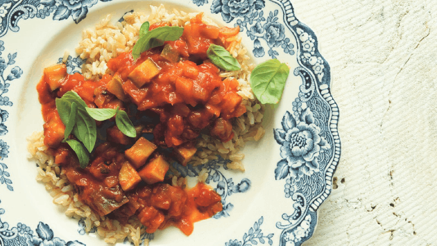 Ratatouille with rice